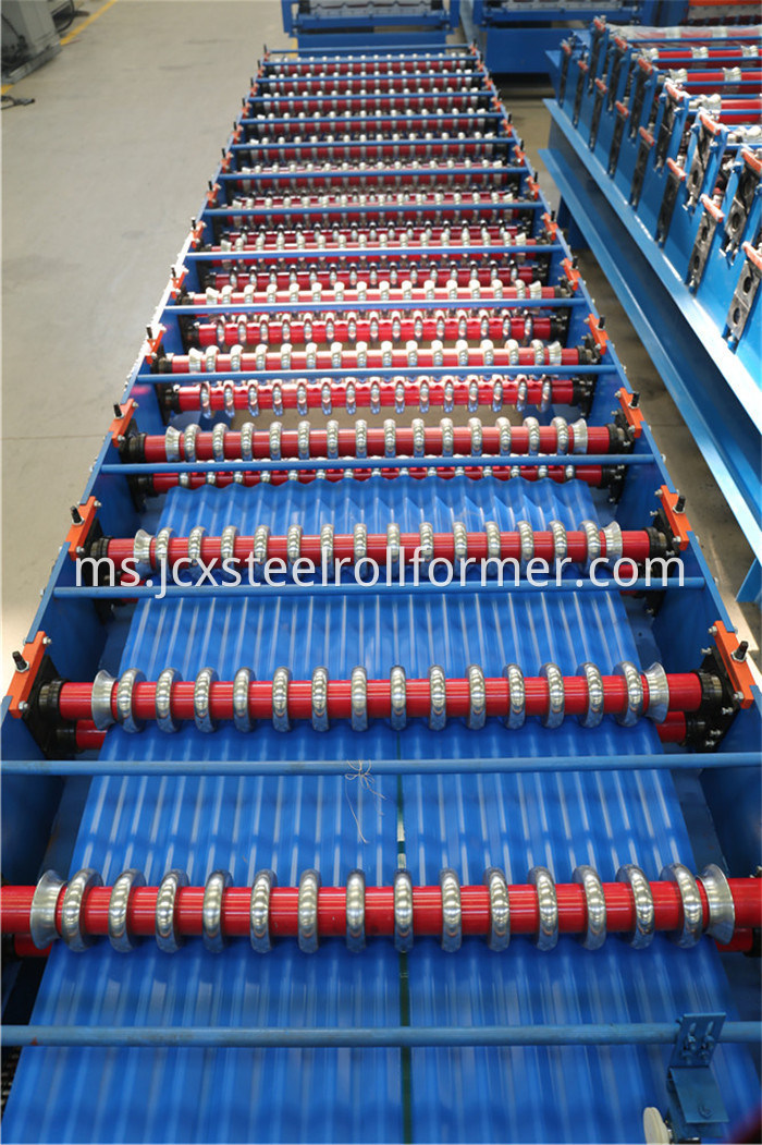 Panjang Span bergelombang PPGI / Gi Roofing Roll Rolling Jentera